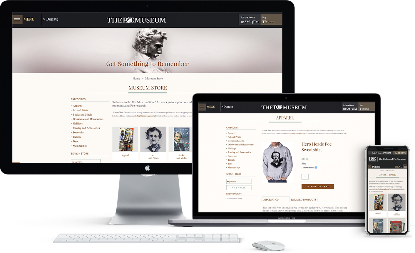 eCommerce Site Pictured on Multiple Devices